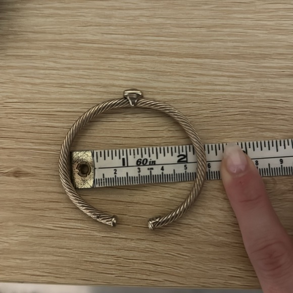 DAVID YURMAN Sterling Silver Amethyst 4mm Noblesse Cable Bracelet - Picture 14 of 15